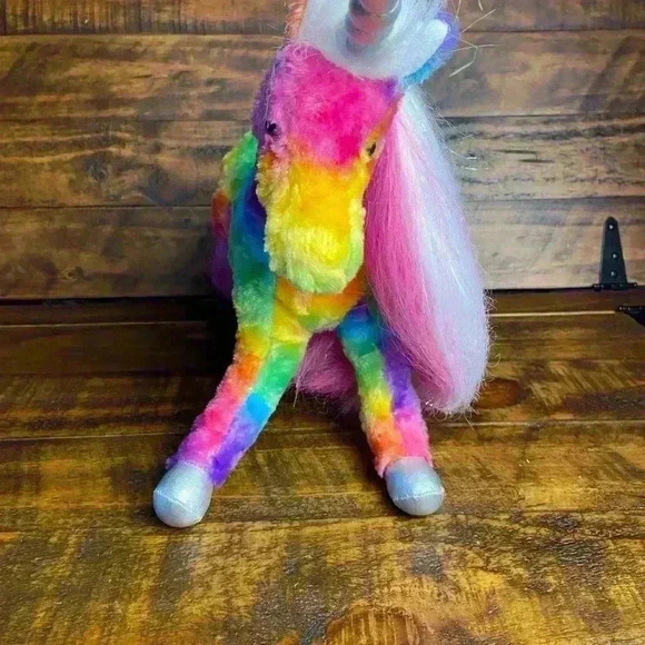 Douglas Rainbow Unicorn Plush 11 Inch Stuffed Animal Toy - Picture 2 of 6